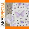 Purple Butterfly Facial Sticker with Rhinestones