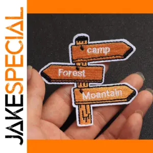 Set of 5 Cartoon Road Sign Iron-On Patches