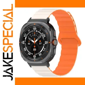 Vibrant Orange Magnetic Silicone Watch Strap for Samsung Ultra