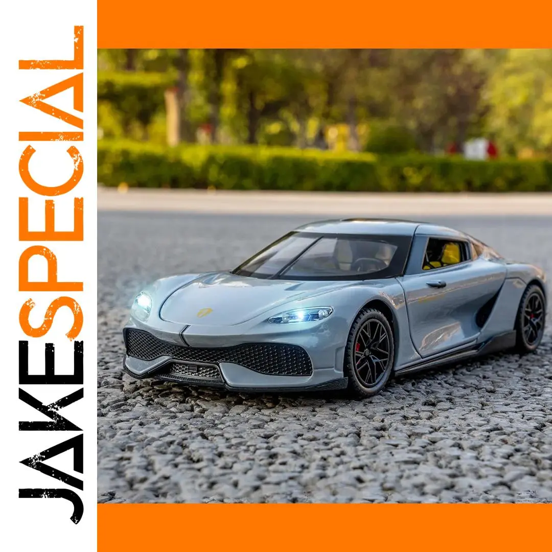 1:24 Gemera GT Diecast Model in Silver 1 1:24 Gemera GT Diecast Model in Silver