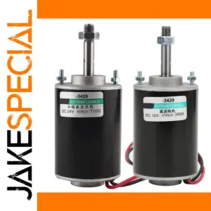 12V High-Speed Brushed DC Motor 30W with Copper Windings