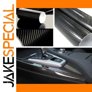 Black 7D Carbon Fiber Wrap Sheet 30cm x 152cm