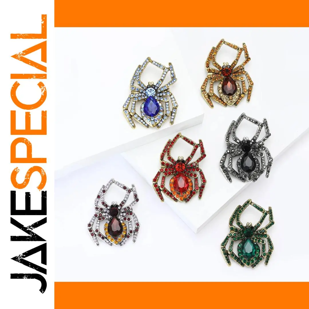 Unisex Spider Brooch Model XZ7413 with Gemstone 1 Unisex Spider Brooch Model XZ7413 with Gemstone