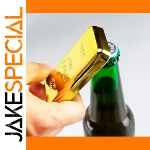Golden Bar Shape Bottle Opener & Magnet