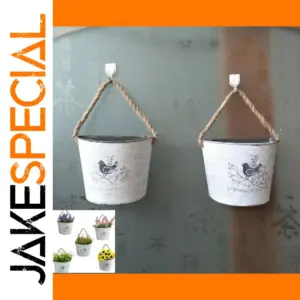 Rustic Wall-Mounted Flower Basket