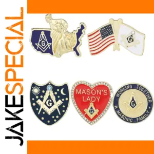Masonic Badge Alloy with Patriotic Symbols