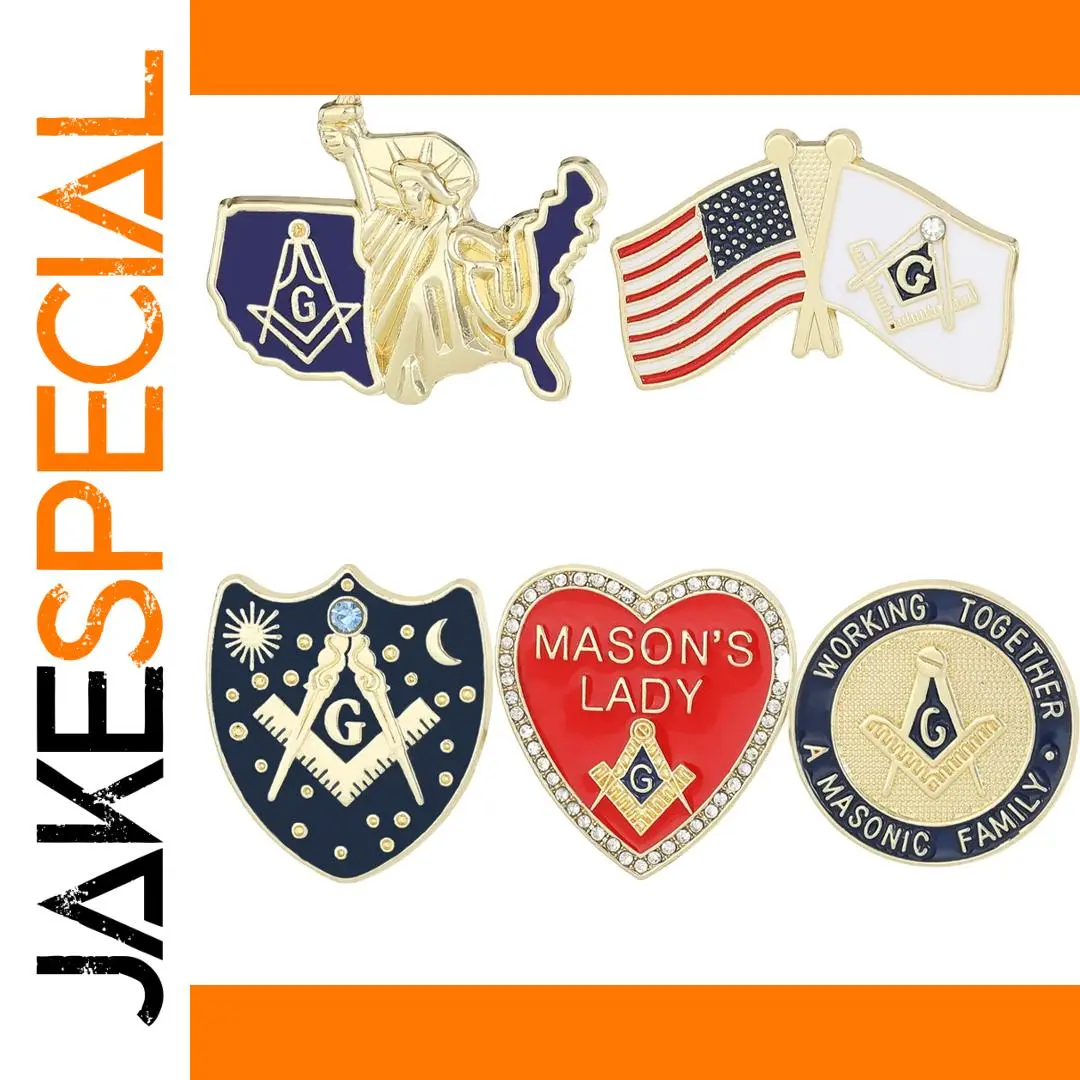 Masonic Badge Alloy with Patriotic Symbols 1 Masonic Badge Alloy with Patriotic Symbols