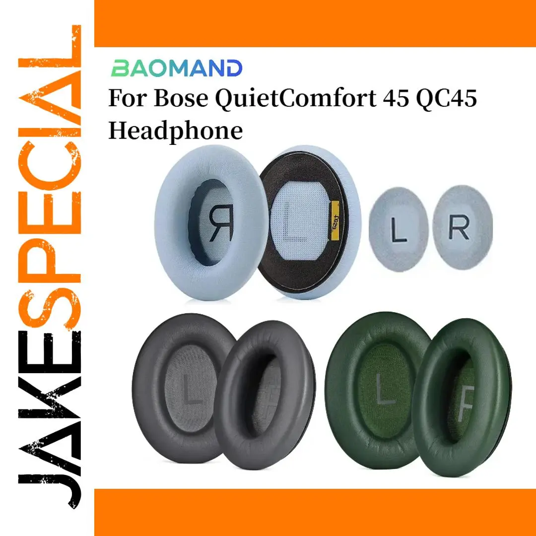 Bose QC45 Replacement Earpads in Sensory Skin Leather 1 Bose QC45 Replacement Earpads in Sensory Skin Leather