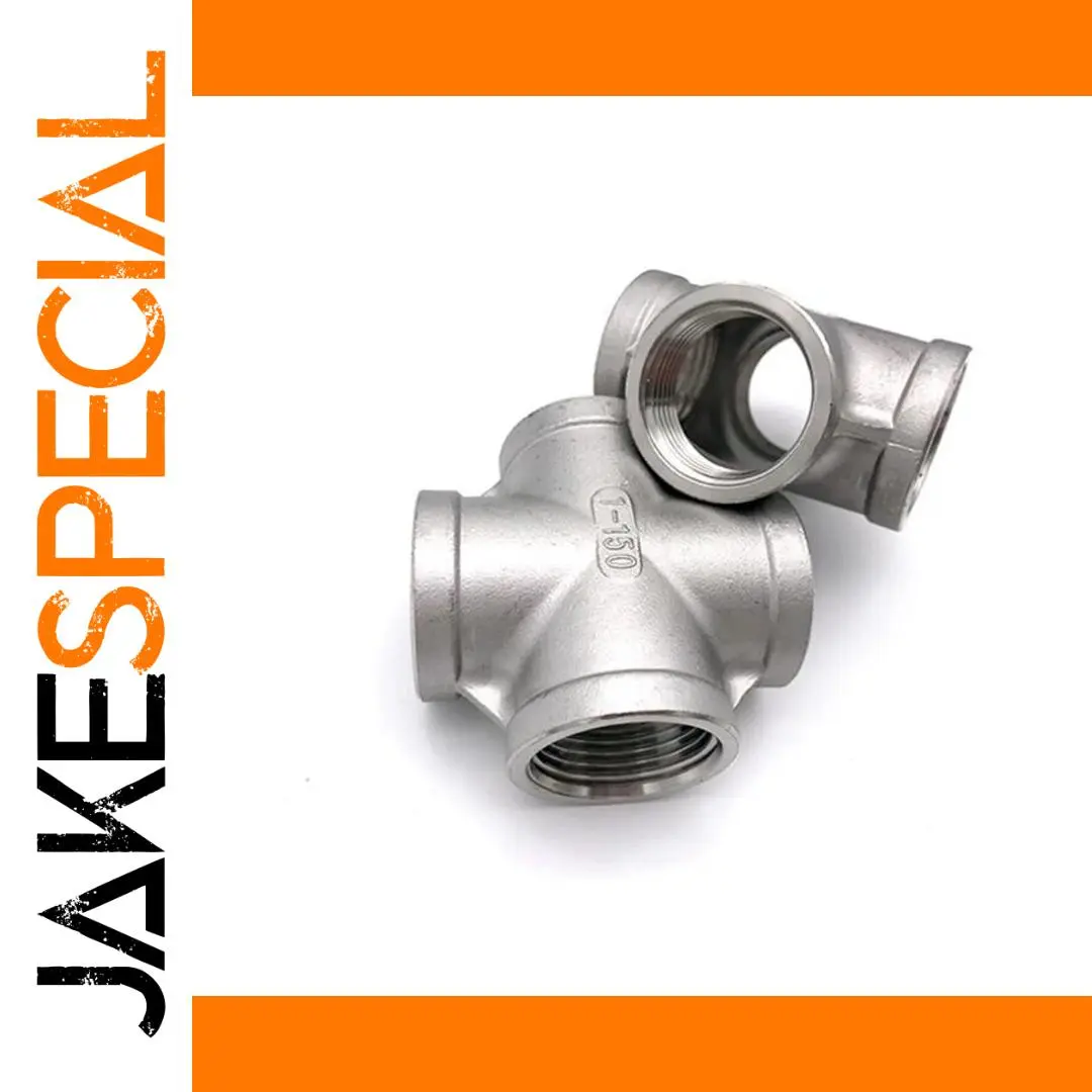 Stainless Steel Equal Cross Fitting 1/8–2" BSP 1 Stainless Steel Equal Cross Fitting 1/8–2" BSP