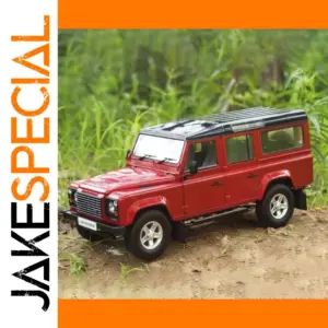 Red Diecast Land Rover Defender 110 Model