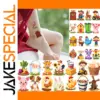 Colorful Farm Cartoon Temporary Tattoos Set