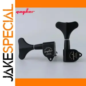 Black Bass Tuner with 1:17 Gear Ratio for Bass Guitar