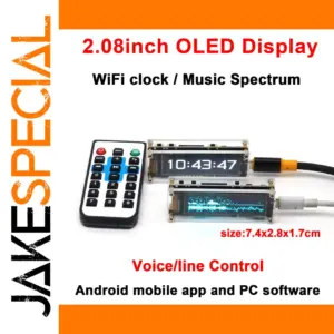 2.08-Inch OLED WiFi Clock Visualizer