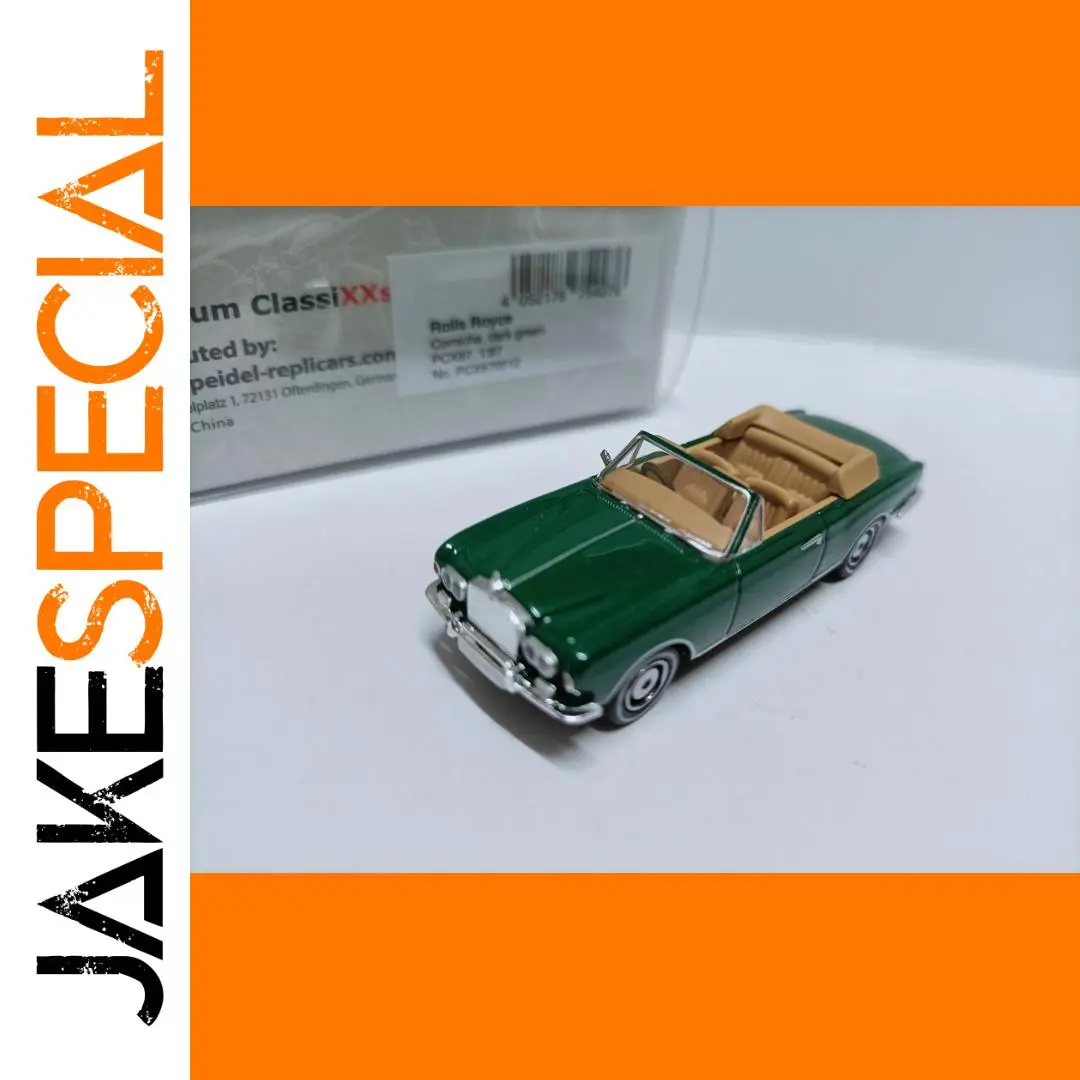 Green Rolls-Royce Convertible Diecast Model 1:87 Scale 1 Green Rolls-Royce Convertible Diecast Model 1:87 Scale