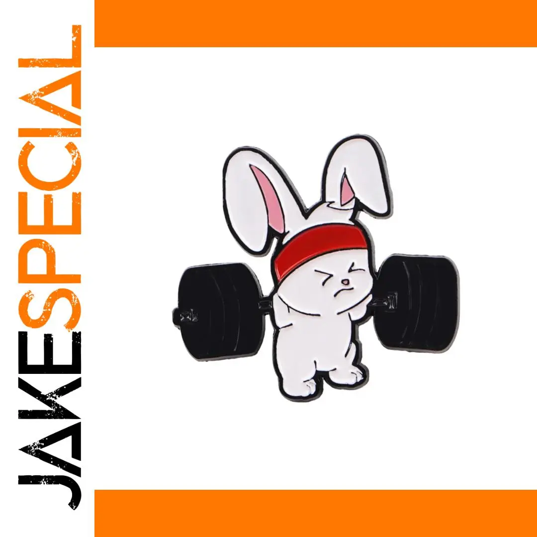 Energetic Bunny Brooch with Enamel Finish 1 Energetic Bunny Brooch with Enamel Finish