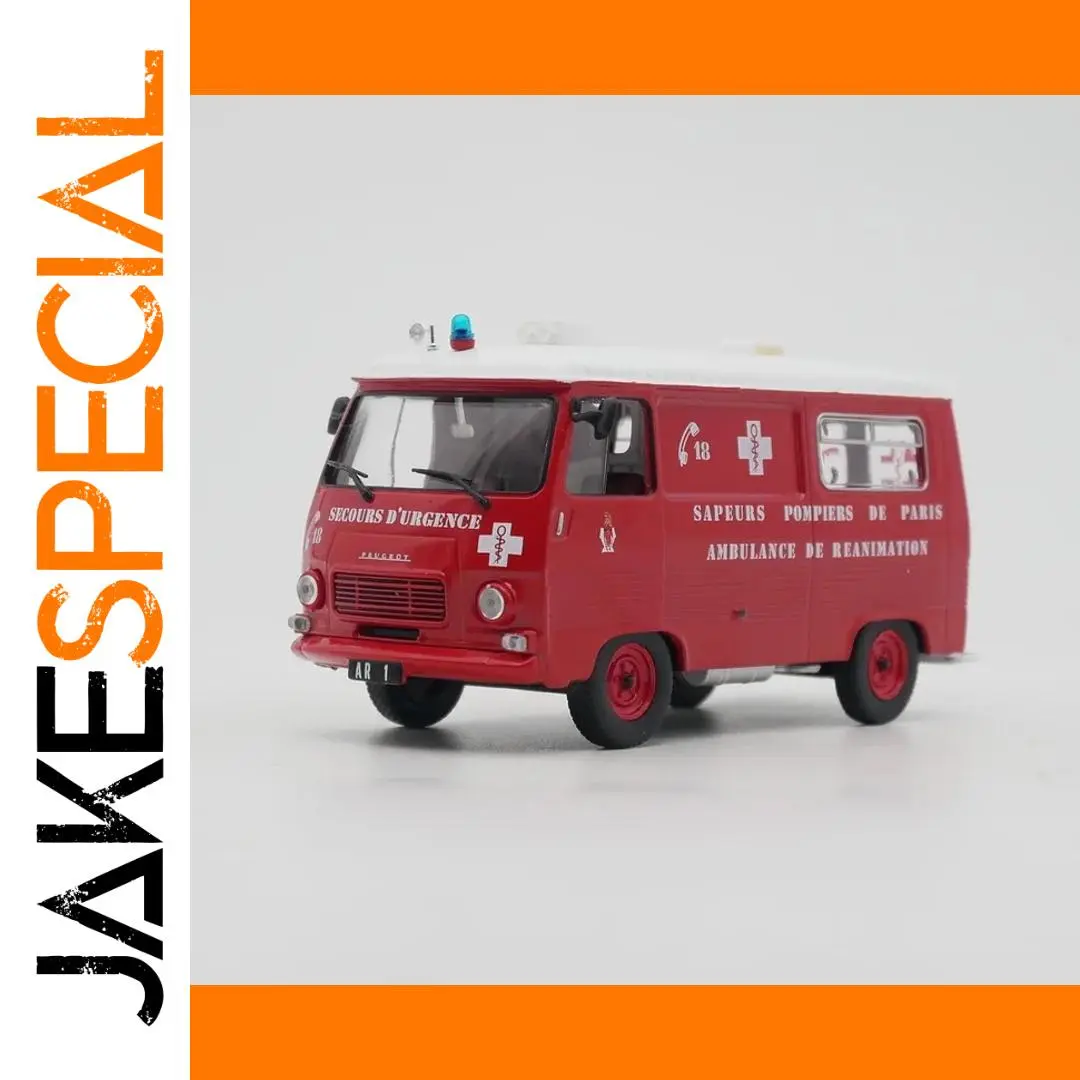 Peugeot J7 Fire Ambulance 1:43 Diecast Model 1 Peugeot J7 Fire Ambulance 1:43 Diecast Model