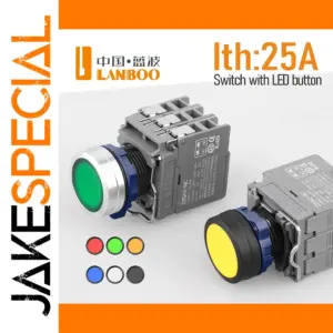 High-Current Metal Push Button Switch 25A