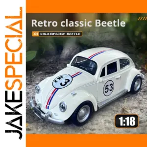1955 VW Beetle Diecast Model with Lights