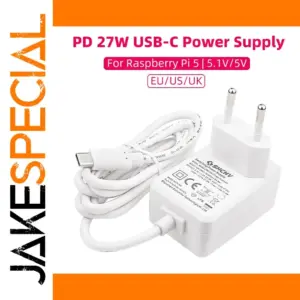 Raspberry Pi 5 Power Supply 5A 25.5W USB-C