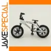 White Miniature BMX Finger Bike for Collectors