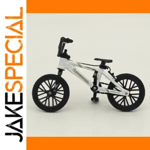 White Miniature BMX Finger Bike for Collectors