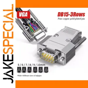 Premium 15-Pin VGA Connector with Gold Plating