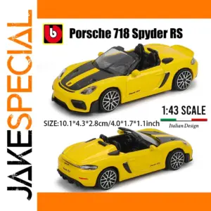 Vivid Yellow Porsche 718 Spyder RS Model