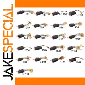 Set of 10 Replacement Carbon Brushes for Drills