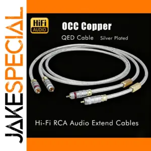 High-Purity Silver RCA Interconnect Cables (0.3m-3m)
