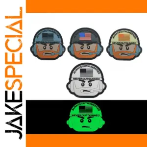 Patriotic PVC Tactical Badge 6.5x7cm