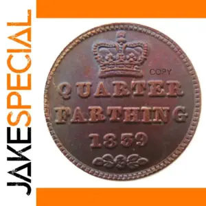 Vintage Copper Coin Replica from 1859