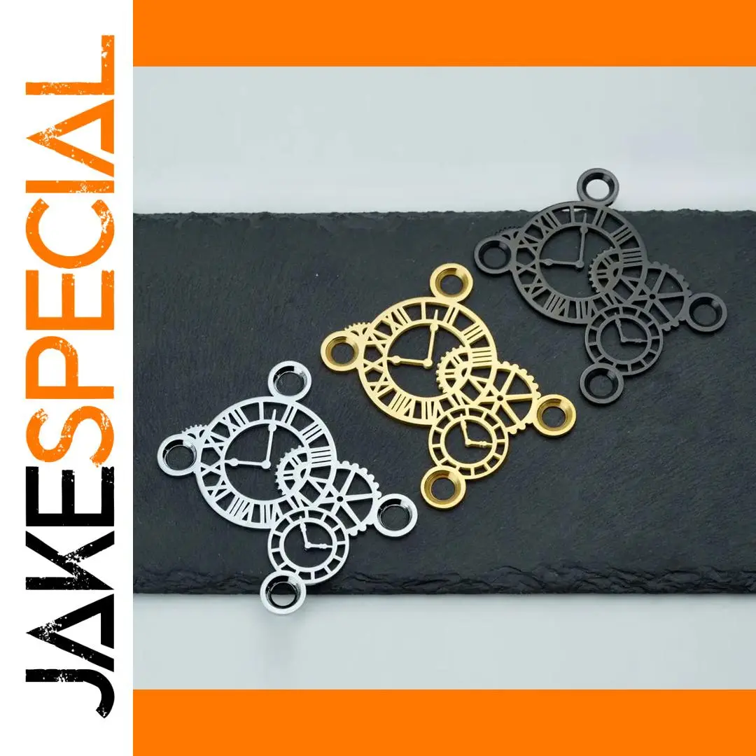 Stainless Steel Clock-Shaped Decor Plates Set 1 Stainless Steel Clock-Shaped Decor Plates Set