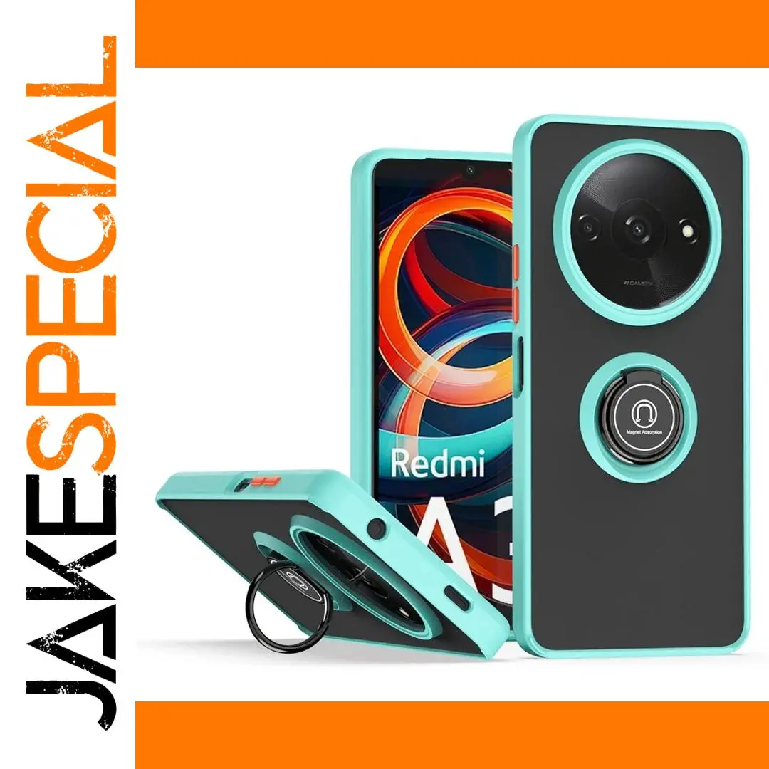 Xiaomi Redmi A3 Matte Shockproof Case with Ring Stand 1 Xiaomi Redmi A3 Matte Shockproof Case with Ring Stand