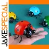 Colorful Metal Ladybug Garden Sculptures Set