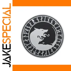 3D Viking Wolf PVC Patch 8cm x 8cm