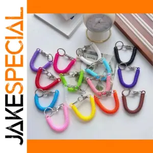 Vibrant 18cm EVA Spiral Keychain with Carabiner