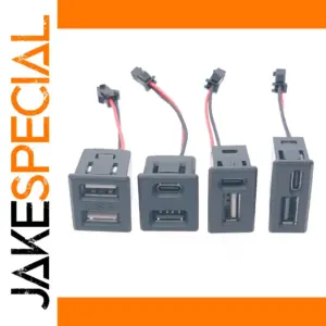 Dual USB-C and USB-A Socket for Power and Data