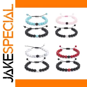 Elegant Natural Stone Couple's Bracelet Set