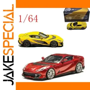 1:64 Scale Metallic Red Diecast Car Model