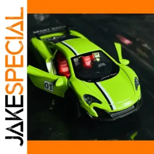 Vibrant Green Alloy Sports Car Model