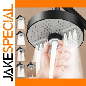 175mm Round Rainfall Showerhead with 5 Modes
