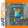 Vintage Blue Hawaiian Cocktail Metal Sign