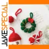 Festive Handmade Christmas Yarn Ornaments Set