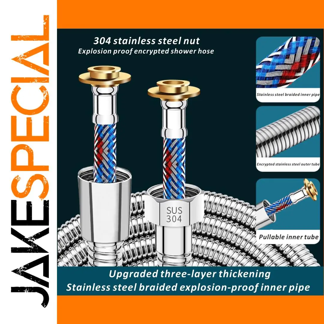 Stainless Steel Bathroom Plumbing Hose 1.5-3m 1 Stainless Steel Bathroom Plumbing Hose 1.5-3m