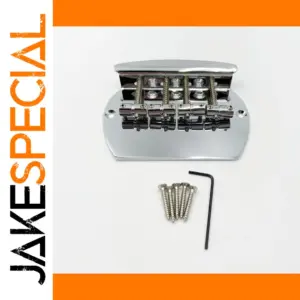 Chrome 4-String Electric Bass Bridge