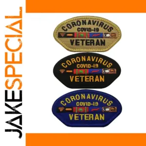 Virus Veteran Embroidered Patches Set of 3