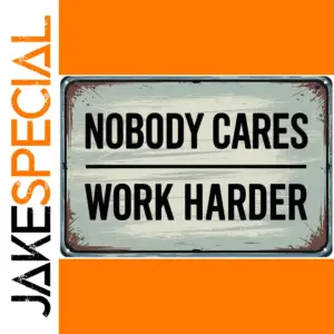 Vintage Metal Tin Sign with Motivational Text