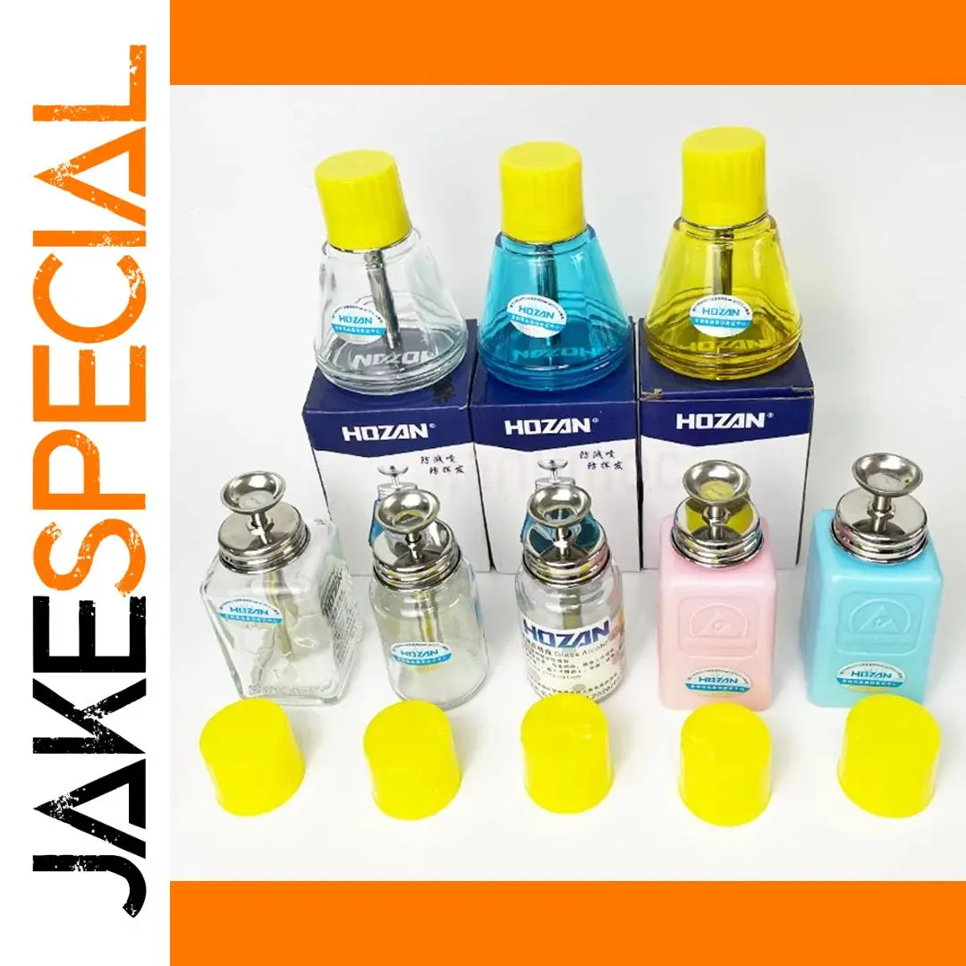 HOZAN Anti-Static Glass Solvent Bottles Set 1 HOZAN Anti-Static Glass Solvent Bottles Set