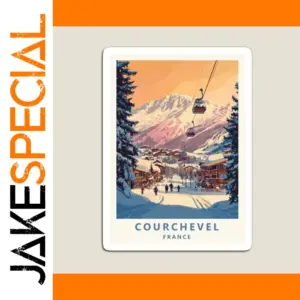Courchevel Winter Scene Fridge Magnet (3 Sizes)