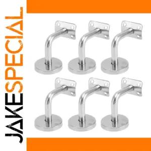 Stainless Steel Wall Handrail Brackets Set of 6